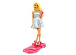 Ü Ei Barbie Mattel als Sonderfigur im silbernen Kleid (Variante)