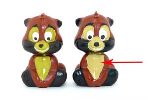 Tao Tao Braunbär, wo der Bauch, Augenhintergrund und Nase ocker bemalt sind