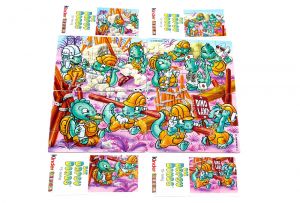Drolly Dinos 1993 Superpuzzle alle 4 BPZ PUZZLE 