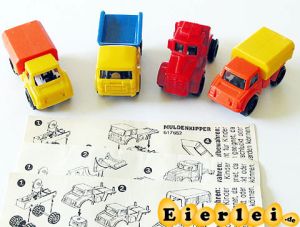 Baustellenfahrzeuge mit Beipackzettel und Variante (Autos)