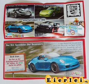 Der 911 Speedster - Porsche (Beipackzettel)