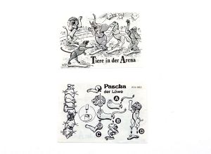 Beipackzettel von Pascha der Löwe aus der Serie (Tiere in der Arena) deutsch von 1988 