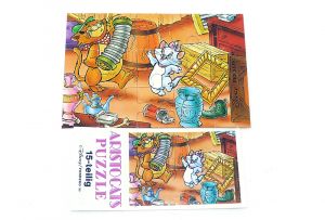 Puzzleecke der Aristocats unten rechts mit Beipackzettel (15 Teile Puzzle)