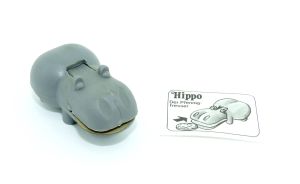 Hippo der Pfennigfresser mit Plättchen und Bauanleitung (Alte Ü-Ei Inhalte)