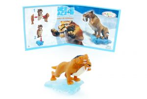 Diego der Tiger als Figur aus der Serie Ice Age 4 mit Beipackzettel