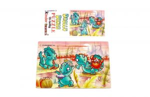 Drolly Dinos Puzzleecke oben rechts mit Beipackzettel