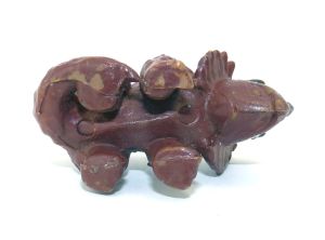 Styracosaurus braun bemalt aus helbraunem - gelblichen Grundmaterial