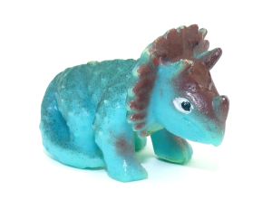 Styracosaurus in türkisblauen Grundmaterial sehr hell (Saurier von 1978 Variante)