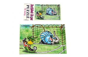 Puzzleecke der Dribbel Boys oben rechts mit BPZ (Ü-Ei Puzzle)