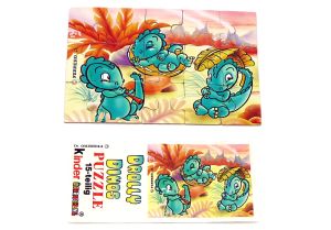 Drolly Dinos Puzzleecke oben links mit Beipackzettel (15 Teile Puzzle)