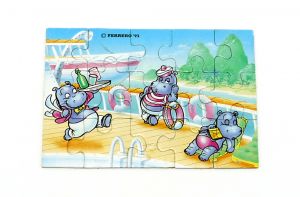 Puzzleecke von Happy Hippo Traumschiff mit Beipackzettel oben rechts