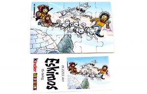 Eskimo Puzzleecke oben links mit Beipackzetteln von 1994