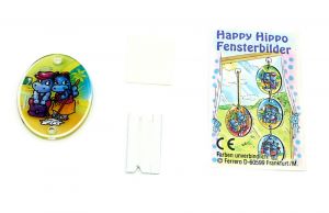 Fensterbild Happy Hippos mit Klara Klatschmaul