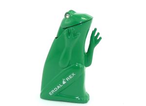 Hochwertiges Gas Metall Feuerzeug als Erdal Rex Frosch in grün. Die Augen sind mit glitzer Steinen bestückt OVP