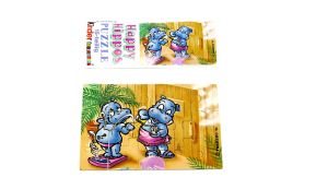 Puzzleecke der Happy Hippo Fitness oben rechts mit Beipackzettel
