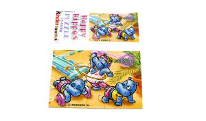 Puzzleecke der Happy Hippo Fitness unten rechts mit Beipackzettel