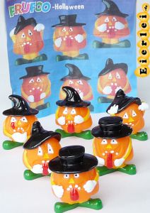 Sechs Halloween Kürbisfiguren und BPZ (Firma Onken)