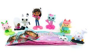 Figuren Satz Gabby´s Dollhouse. Alle 6 Figuren der Serie mit Zubehör komplett