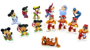 Satz Micky und seine Freunde von 1989 mit Varianten (Komplettsatz mit 14 Figuren)