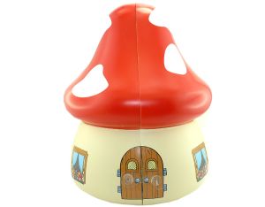 Diorama von "Schlümpfe total verschlumpft". Der rote Pilz als c