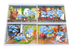 Superpuzzle der Heimwerker Elefanten mit den 4 Beipackzetteln