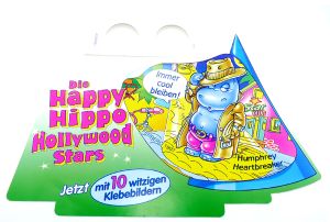 Hütchen Palletenanhänger von der Serie "Die Happy Hippo Hollywood Stars"