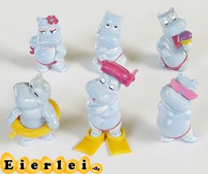 Satz "Die Happy Hippos" in blau Variantensatz von 1988