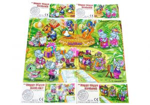 Alle 4 Puzzleecken von Happy Hippo Hochzeit mit allen Beipackzetteln Superpuzzle