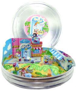Diorama der Happy Hippo Hollywood Stars mit A4 Poster (Die Filmrolle aus Metall)