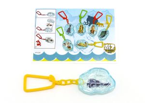 Gelber Anhänger von Creaceous, ICE AGE 2 mit Beipackzettel