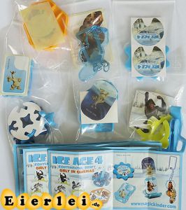 Spielzeugsatz von ICE AGE 4 mit allen BPZ (Sätze Deutschland)