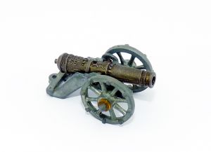 Historische Kanone auf Rädern (Metallfiguren)