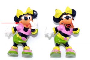 Minnie Maus ohne schwarze Mundbemalung (Ü-Ei Variante - fehlende Bemalung)