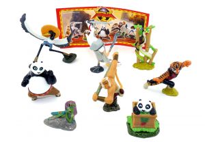 Deutscher Satz Kung Fu Panda 2 mit 1 Beipackzettel (Komplettsatz mit 8 Figuren)