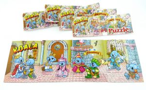 4 x Koala Puzzle von Kuchenmeister  "Ritter und Prinzessinnen auf Schloß Bärenburg"  mit Beipackzetteln