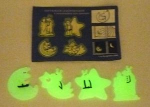 Käpt´n Kuck Leuchtsticker. 4 verschiedene Sticker mit Klebevorrichtung + Beipackzettel