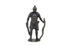 Legionär mit Bogen und Schwert verkupfert von den Römern (Metallfigur)