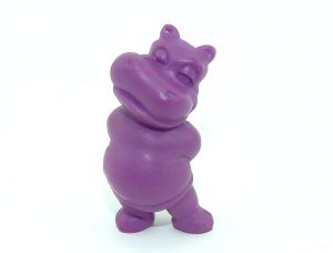 Rohling von Happy Hippo 1988. Material ist lila (Ü-Ei Rohling)