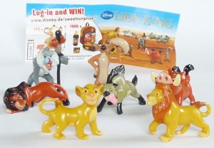 6 Figuren von König der Löwen von Firma Nestle 1998
