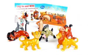 7 Figuren von König der Löwen von Firma Nestle 1998