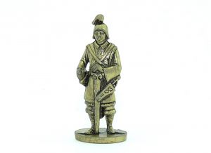 Chinesischer Krieger aus Messing in klein 35mm. Kennung 54 (Metallfiguren)