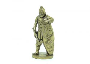 Fränkischer Krieger aus Messing. Größe 35mm mit der Kennung 49 (Metallfiguren)