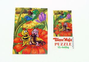 Puzzleecke von Biene Maja mit Flip, Willi und Karlchen  "15 Teile Puzzle + Beipackzettel