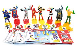 Justice League Figurensatz mit allen Beipackzettel und Zubehör aus Deutschland