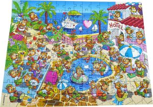 Maxi Ei Puzzle von den Top Ten Teddies im Ferienhotel - Traumurlaub (150 TeilePuzzle) 