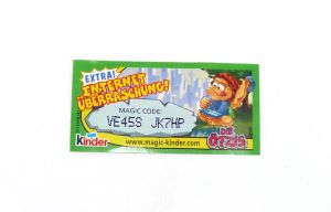 Magic Kinder Code Zettel von den Ötzis in grün