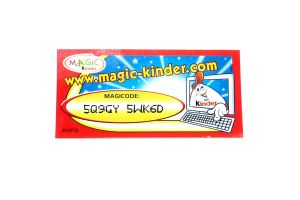 Klassicher Magic Kinder Code Zettel in rot