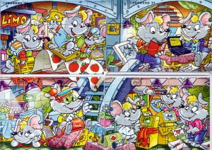 Mega Mäuse, alle 4 Puzzle (Superpuzzle)