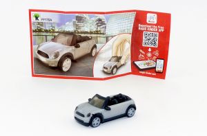 Modellauto vom BMW Mini in grau 2016 / 2017 mit Beipackzettel - FF170A