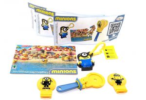 Komplettset MINIONS ZUBEHÖR. Puzzle, Anhänger und Clapper